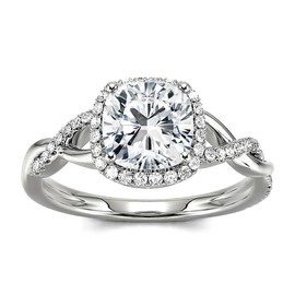 Molioaki Engagement Ring Women's 925 Sterling Silver Rings Cushion Stone Square Wedding Ring Women 1ct 5A Cubic Zirconia Engagement Rings with Gift Box Engagement Wedding Gift, Sterling Silver