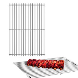 taiheis 17.5" Dx23.8 W Grill Grates Replacement for Weber Spirit E310 Grill Parts,Silver Stainless Steel Grill Grate for Genesis Platinum B/C，2Pack Grill Grates for Genesis 1000-3500 Gas Grills-