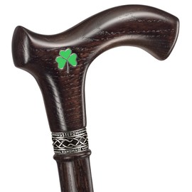 Asterom Handmade Irish Walking Cane for Men and Women - Unique Wood Cane - Stylish Walking Stick (Three-Leaf)