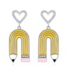 AXOMY Teacher Earrings 925 Sterling Silver Cute Pencil Earrings Back
