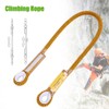 60/120/150cm Outdoor Survival Climbing Safety Rope with Ring Bearing(Yellow 60cm)