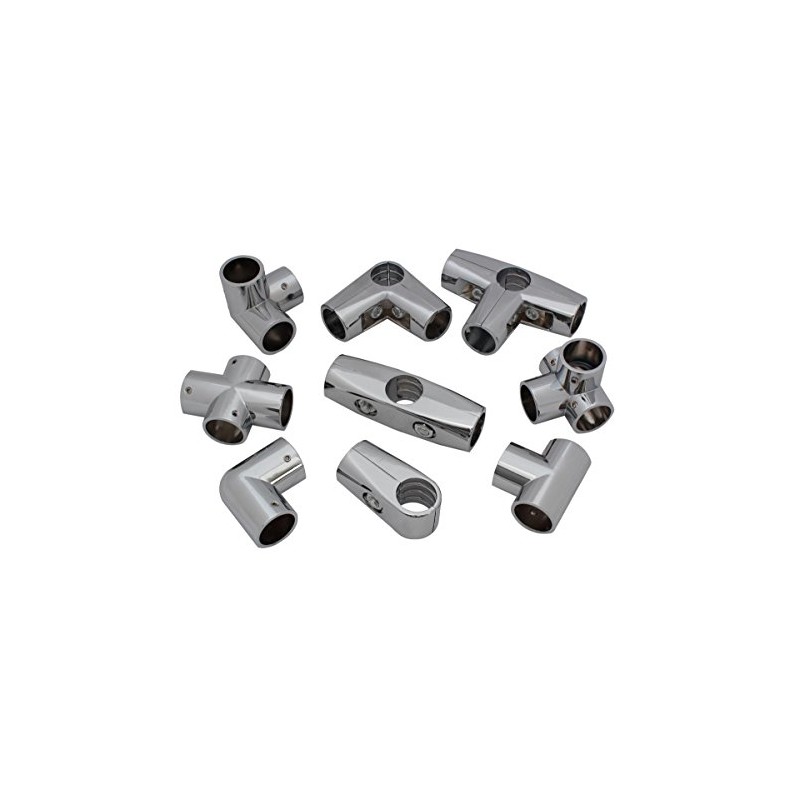 25 mm chrome pipe connector, railing fitting, rod connection 2-01