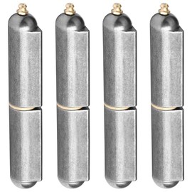 MOUNTAIN_ARK 4 Pack 6-5/8" Weld On Bullet Hinges with Grease Zerk, Heavy Duty Weldable Barrel Gate Hinge for Trailer, Carbon Steel, Load 440 lbs