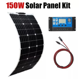 DPHealth 900W Solar Panel Kit 12V with 40A Solar Charge Controller Dual 5V USB Outputs - 150W: 1x 150W Solar Panel, 1x 40A Controller
