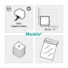 Hankiss 100% Organic Cotton "Snow" Handkerchiefs, approx. 28 cm, 6