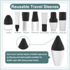 NACHLYNN 10 Pack Silicone Bottle Covers Black Silicone Travel Size