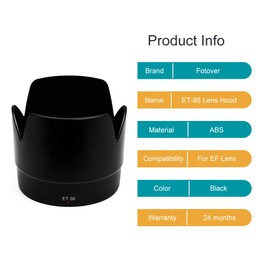 Fotover ET-86 Lens Hood Replacement Sun Shade for Canon EF 70-200mm f/2.8L IS USM Lens