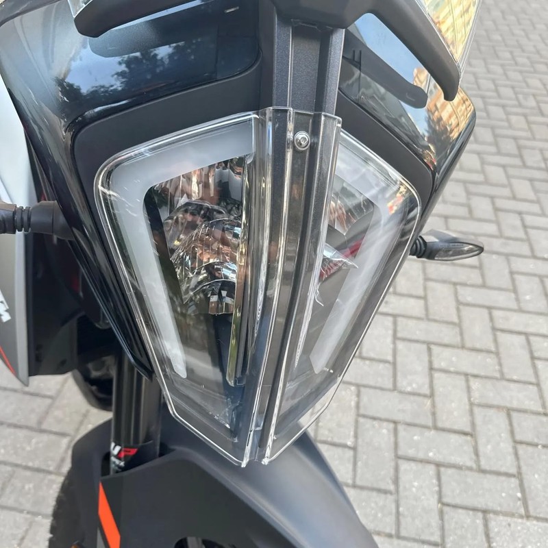 Lorababer Motorcycle Front Headlight Protector Head Light Lens Shield Guard