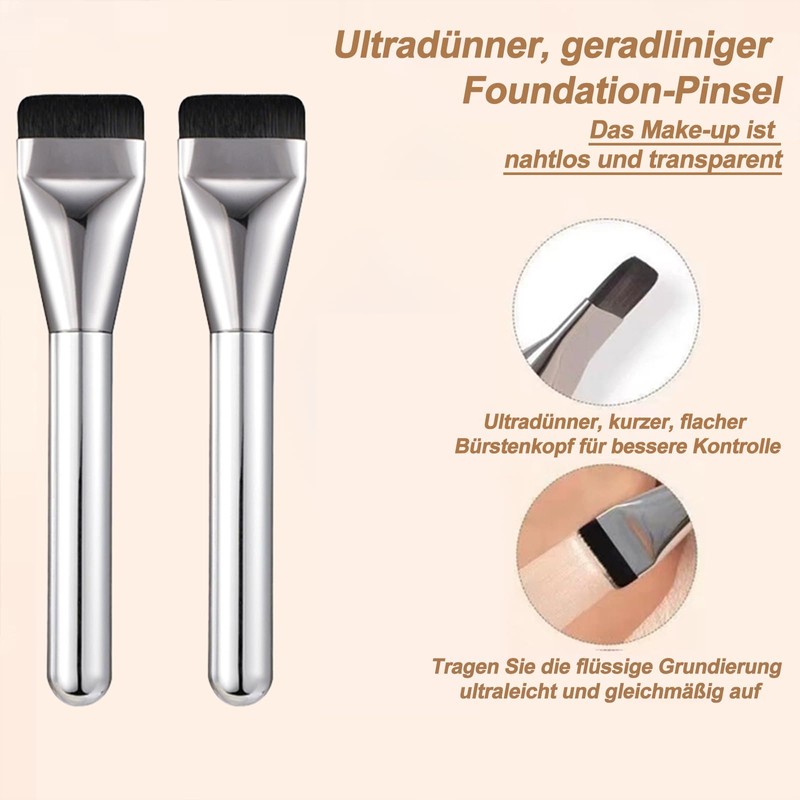 Pack of 2 Foundation Brushes Flat, Concealer Brush, Foundation Brush,