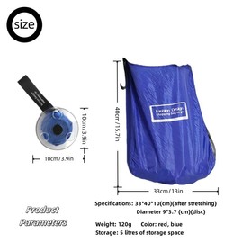 yeenelwboo Collapsible Shopping Bag Set, 5L Capacity, Rotating Disc Design, Red and Blue, 2-Piece