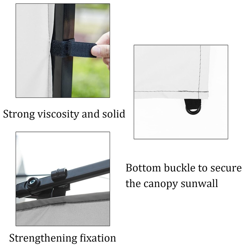 Canopy SunWall, 10x10ft Pop Up Canopy Sidewall for Instant Canopy