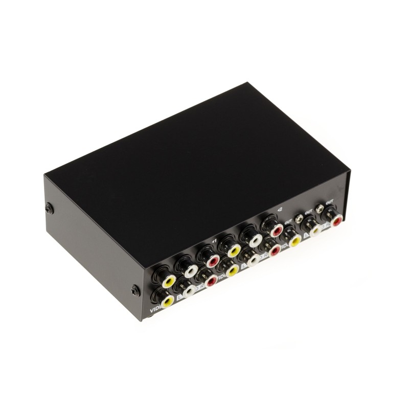 KALEA-INFORMATIQUE. Audio Video Switch 4 Port Manual Bi-Directional Audio Video