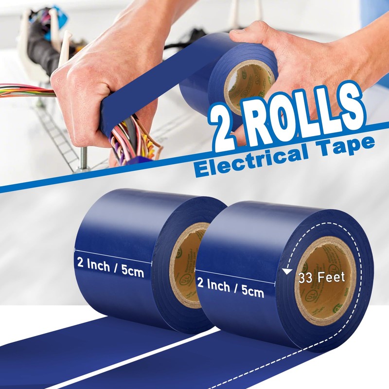 ZARBRE Electrical Tape Blue, 2 in X 33FT, UL Approved