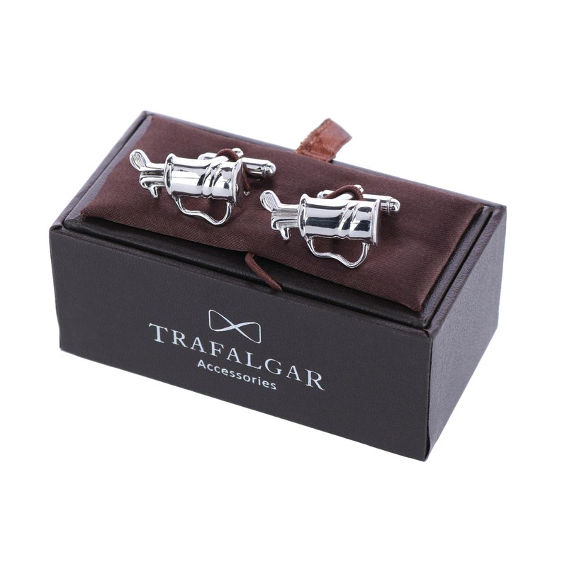 Trafalgar Sterling Silver Golf Bag Cufflinks