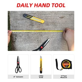 Juego de herramientas de 40 piezas - Kit de herramientas manuales para el hogar general con caja de herramientas de plstico                           