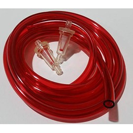 HDM Go Cart Kart Racing Clone 212 GX200 OHV 6ft RED fuel line hose and two inline filter kit