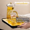 Lazy Kungfu Magnetic Tea Pot, Semi Automatic Glass Teapot, Lazy