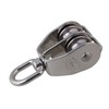 CNBTR M25 Silver 304 Stainless Steel 25mm Swivel Double Pulley