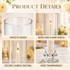 20 Pack Glass Hurricane Candle Holders, 11.8 in Clear Taper