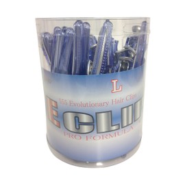 Gouriki Industry E-Clip Large Round Tube Clear Blue Pack of 30