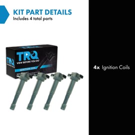 TRQ Ignition Coil Set Compatible with 2007-2012 Acura RDX 2004-2008 TSX