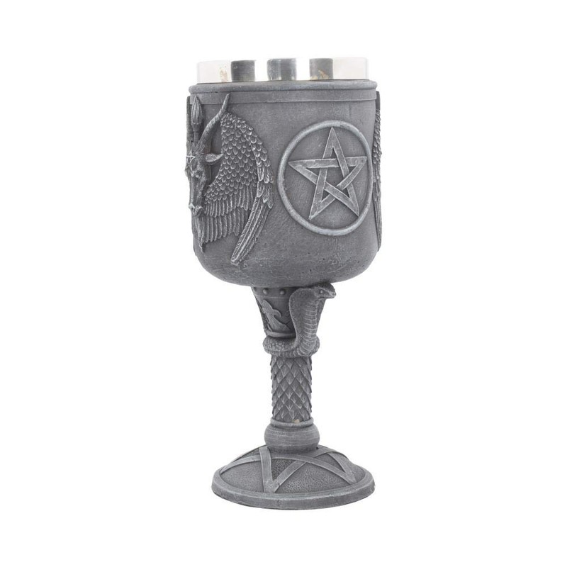 Nemesis Now Baphomet's Thirst Goblet 27cm Black, Resin w/Stainless Steel