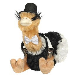 hM Groom Bouquet Rolf 18 cm with Cylinder Bird Bouquet Stuffed Toy Party Gag as a Throw Bouquet for Wedding or as a Bride and Bachelorette Gift - JGA or Wedding Gift