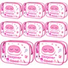 Aliceset 8 Pcs Sleepover Party Supplies Sleepover Squad Makeup Bags