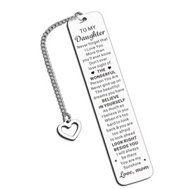 Stocking Stuffers for Teen Girls 16-18, Christmas Gifts for Daughter Teen Girls, to My Daughter from Dad Mom, Inspirational Bookmarks Daughter Birthday Gifts, Valentines Day Gifts for Daughter