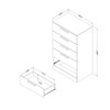 South Shore Step One Essential 5-Drawer Chest, Gray Oak