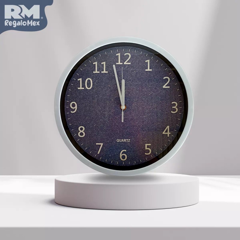 Rm Regalomex Reloj Análogo De Pared Plástico Diseño Tela