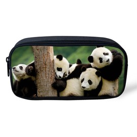 Belidome Kids Pencil Case with Zipper Durable Pencil Case for School Office, panda, Modern
