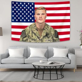 Zach Usa Flag Ft Outdoor Indoor,Bryan Uniform American Flag Tapestry - Color: 40x30in