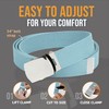 Hold’Em Military Canvas Webbing Belts for MEN’S–Polished Silver Slider Buckle
