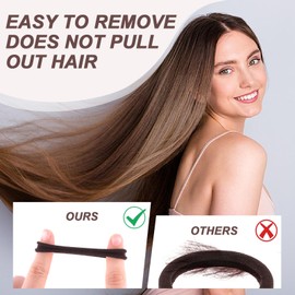 cobee Pack of 100 Hair Bobbles for Women, Elastic Ponytail Holder, Hair Elastics, Hair Accessories (Caramel Colour 4 mm)