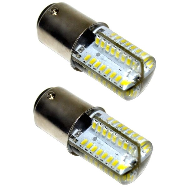 HQRP 2-Pack 110V LED Light Bulbs Cool White Compatible with Pfaff 1371/1467 / 1469/1471 / 1472/1473 / 1475/4240 / 4250/4260 Sewing Machine