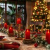 Homemory Christmas Red Flickering Flameless Candles, Battery Operated Acrylic LED