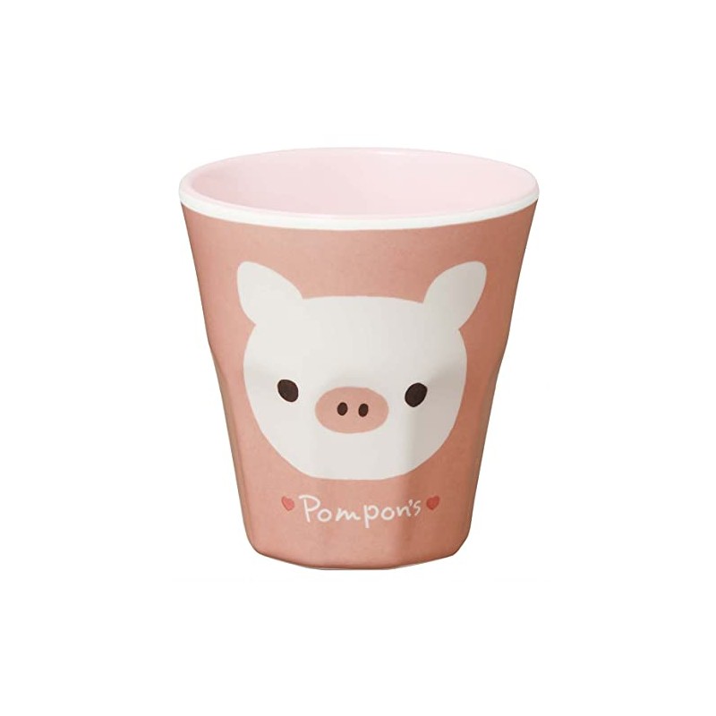 Skater MTB2-A Pompon's Pig Tumbler, Melamine Cup, 9.1 fl oz