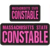 MSSACHUSETTS S CONSTABLE EMB PATCH 4X10 AND 3X6 HOOK ON