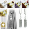 2PCS Luxury Curtain Holdbacks Rope Tie Backs Tassel Tiebacks Beaded