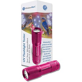 WINDOWALERT UV Flashlight Tester - 395 Nanometer LED Black Light Flashlight - Easily Check The Ultraviolet Coating of Your Decals