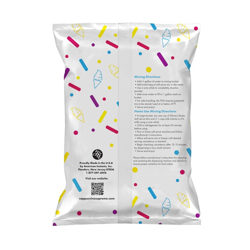 Shivery Shake Raspberry Soft Serve Ice Cream Mix, 3.2 lb