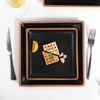 Gofunfun Melamine Dinnerware Sets Service for 4, Square Dinner Plates