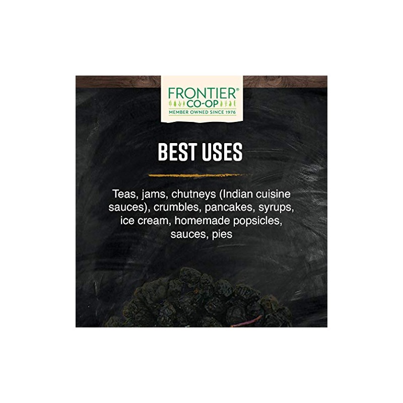 Frontier Co-op Dried Elderberries, 8oz Bag, European Whole, Kosher, Non-GMO