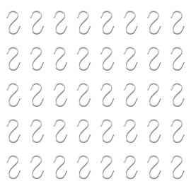 Ruwado 100 Pcs Mini S hook 1.4 cm S Shape Metal Wire Hook Connectors Kits for Christmas Tree Decoration DIY Crafting Necklace Earring Jewelry Hanging Key Chain (1.4 cm)
