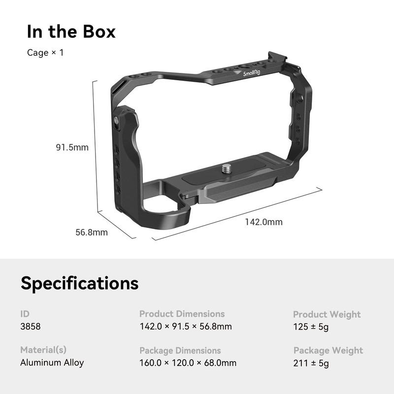 SMALLRIG Z 30 Camera Cage for Nikon Z 30, Aluminum