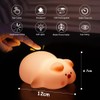URAQT URAQT Silikon Nachtlicht Kinder,Schwein Led Nachttischlampe USB-Aufladung und Timing