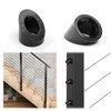 Muzata 20 Pack 3/8" ID Black Cable Railing Angle Washer