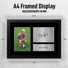 HWC Trading Gary Shaw Aston Villa Gifts Printed Signed Autograph Picture for Football Fans and Supporters - A4 Framed