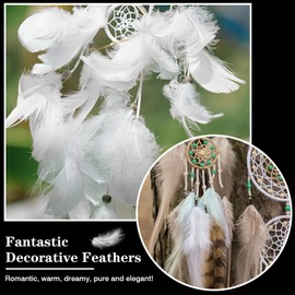 NAEBRO White Feathers for Crafts, Pack of 300, Natural Goose Feathers, Decorations, Craft Feathers, 5-20 cm, Natural White Feathers, Decoration for Dream Catchers, DIY Crafts, Wedding, Party, Craft,